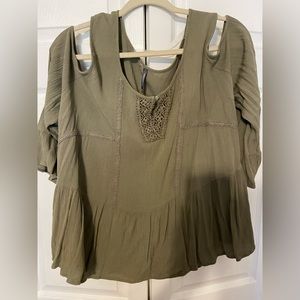 Olive green top